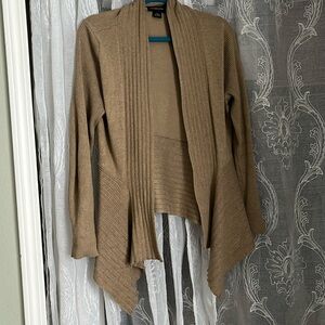 Liz Claiborne khaki cardigan